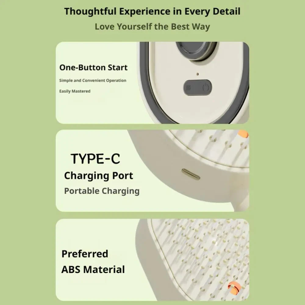 Rechargeable Steam Detangling Hair Brush