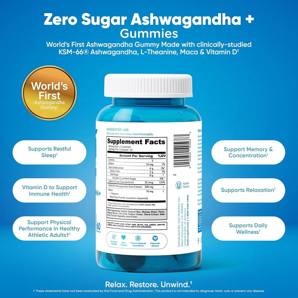 Goli Zero Sugar Multi-Functional Gummies