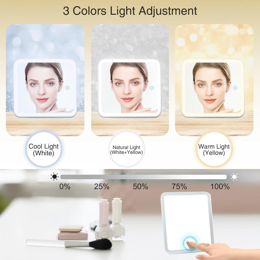 Relavel Travel Makeup Case with LED Mirror